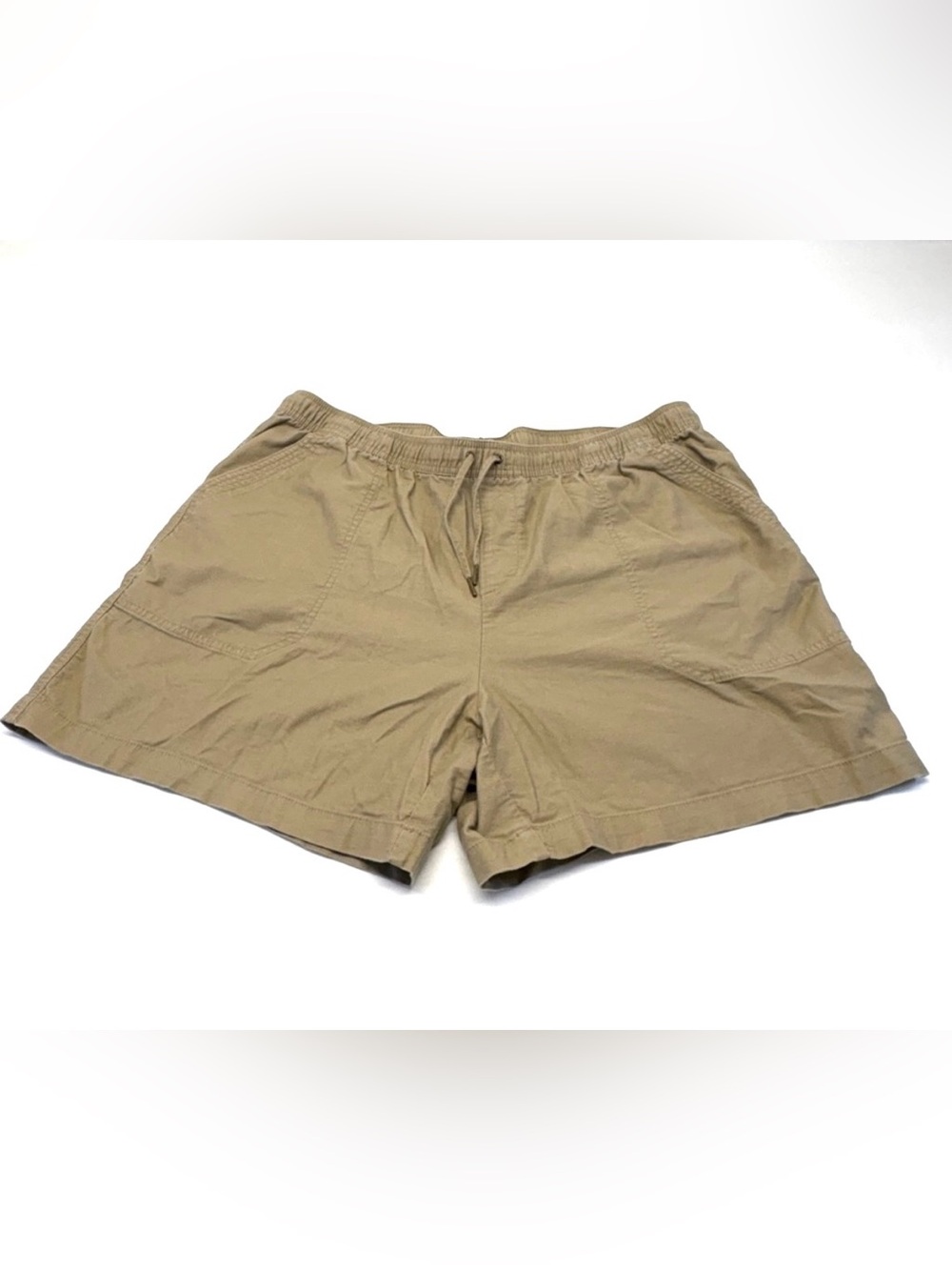 Tahari Khaki Drawstring Athletic Women's Shorts XL